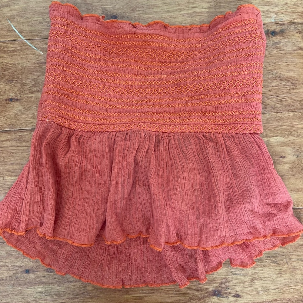 Free people orange reversible tube top